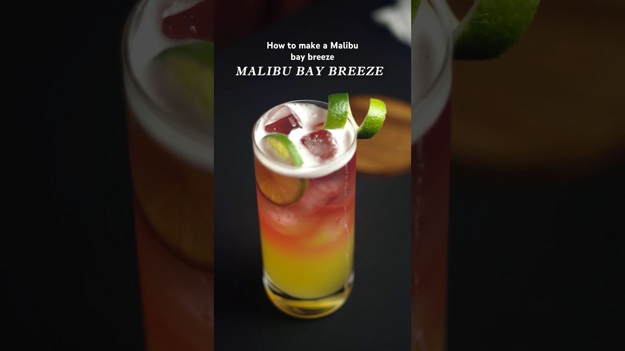 Malibu Bay Breeze#easycocktail #maliburum