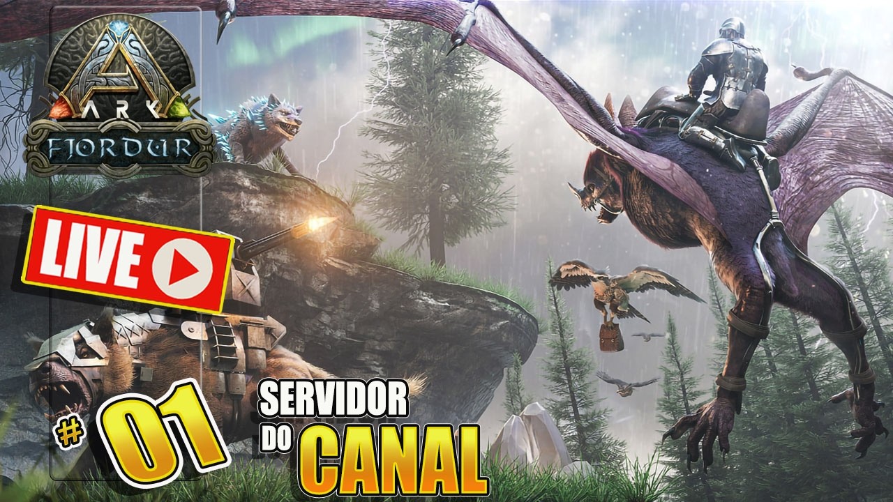 SERVIDOR PVP DO CANAL - ARK SURVIVAL EVOLVED - FJORDUR!!!  - LIVE - PTBR!