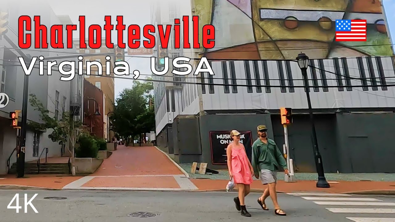 Virginia University city - Charlottesville, USA driving tour