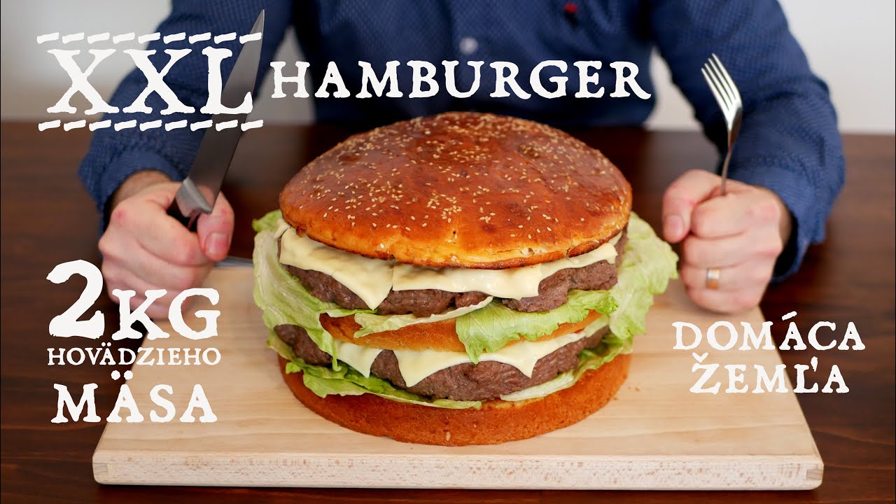 Domáci Hamburger v XXL verzii + domáca žemľa | XXL Homemade Hamburger and bun