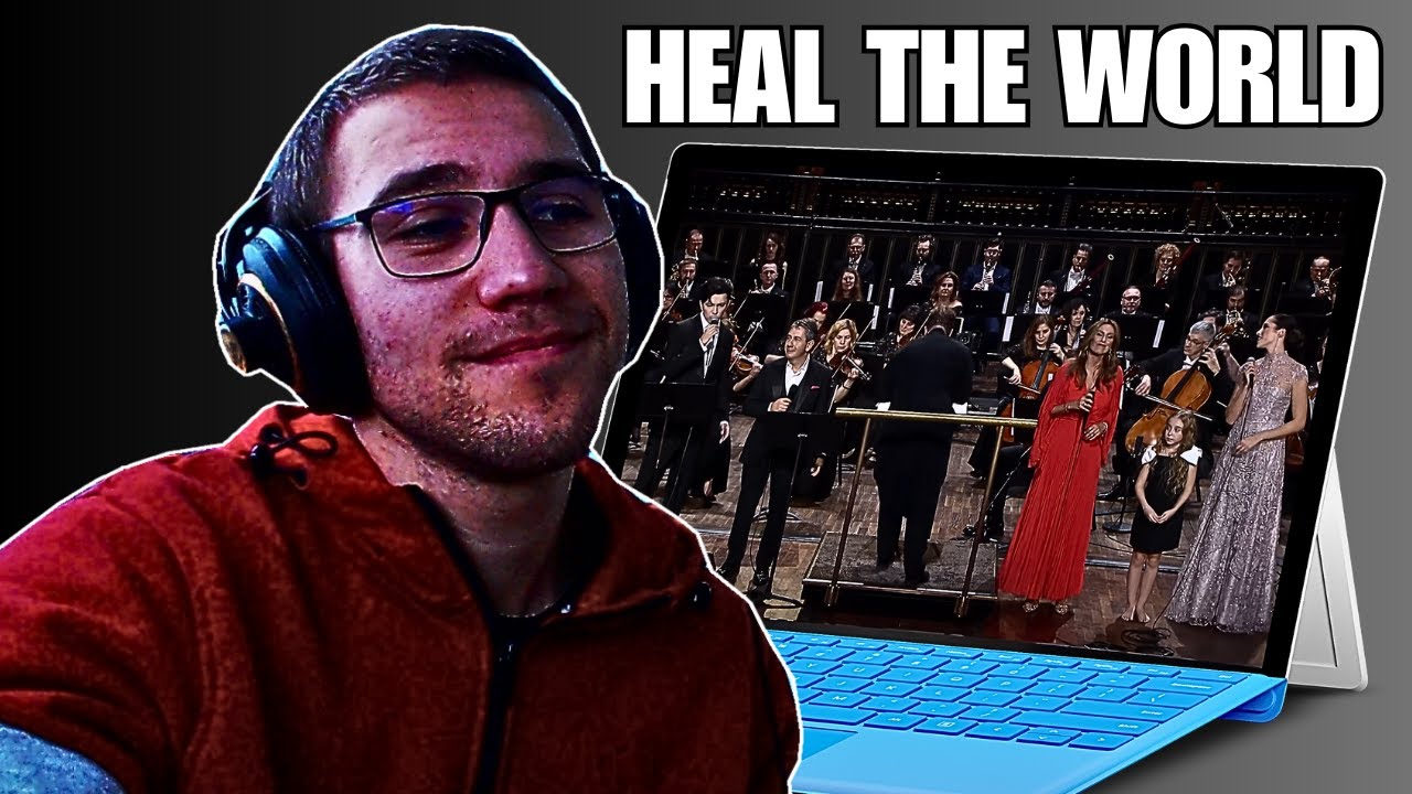 Reacting To Dimash, P.Domingo Jr., E.Miklósa, E.Nechayeva, P.Čulič, A.Anisovych - Heal The World!!!