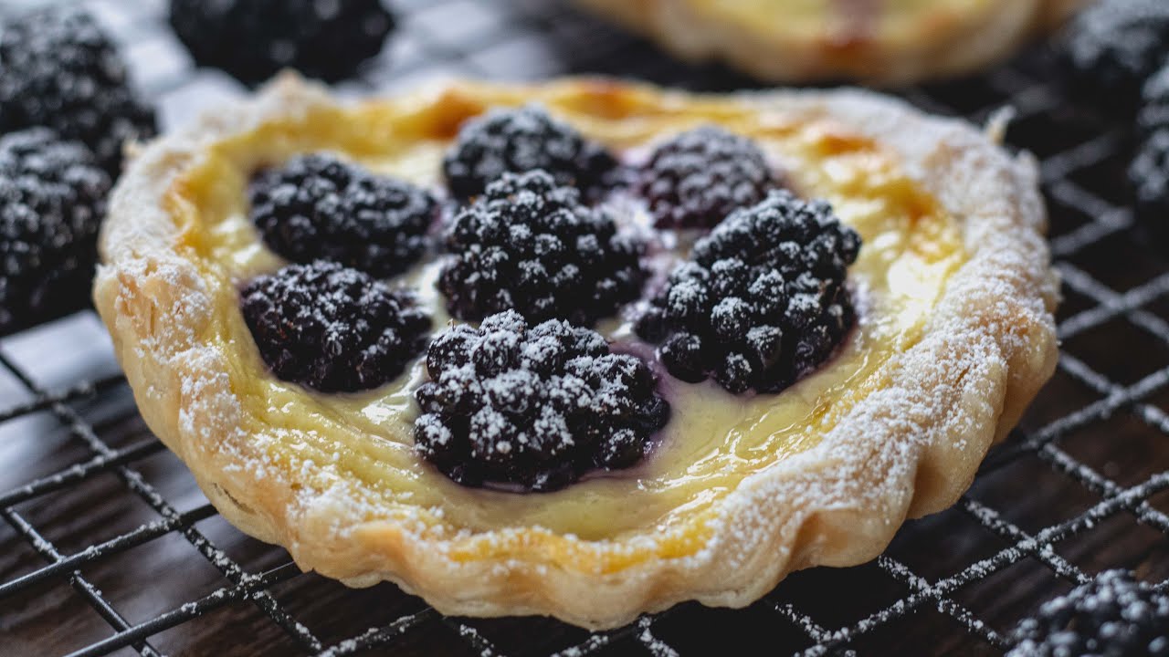 Blackberry Cream Cheese Tarts | Easy Puff Pastry Dessert Recipe