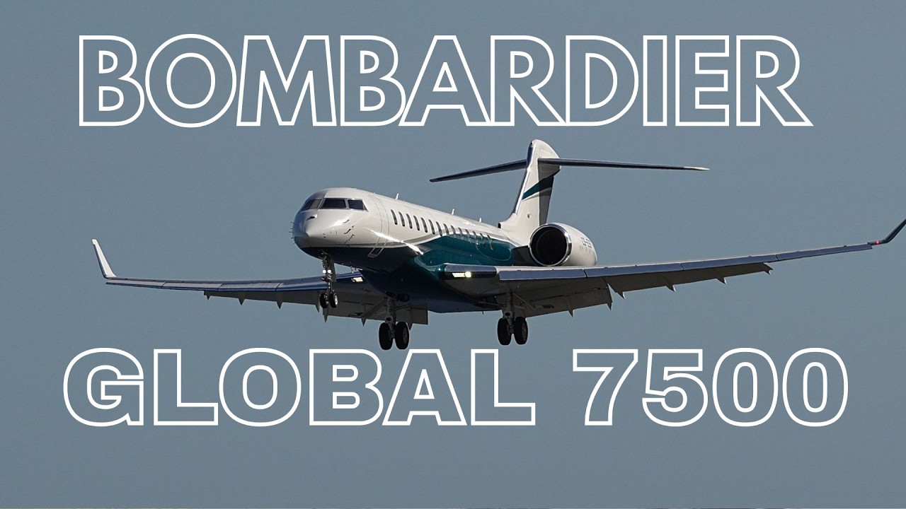 STUNNING BOMBARDIER GLOBAL 7500 ARRIVING MADEIRA AIRPORT