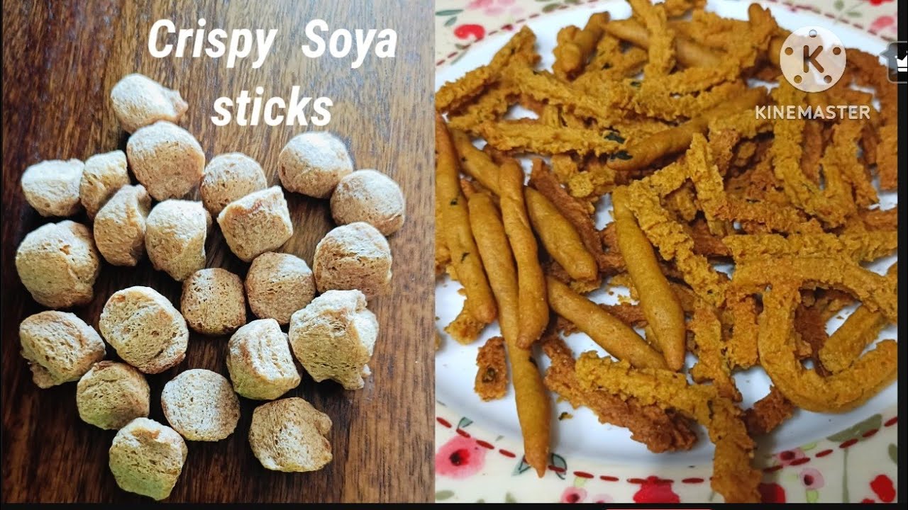 Crispy soya sticks recipe/quick snack in microwave oven #recipe #snack#protein.