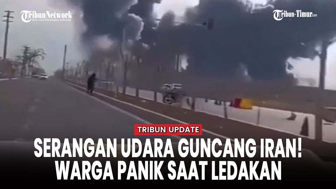 Serangan Israel–AS Hantam Karaj di Iran, Warga Panik di Dalam Mobil