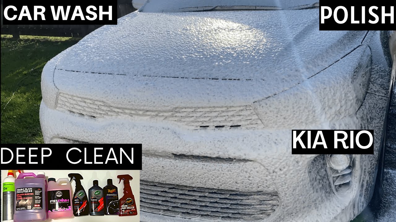 KIA RIO | CAR WASH AND POLISH | DEEP CLEAN | ASMR | SATISFYING | NO TALKING