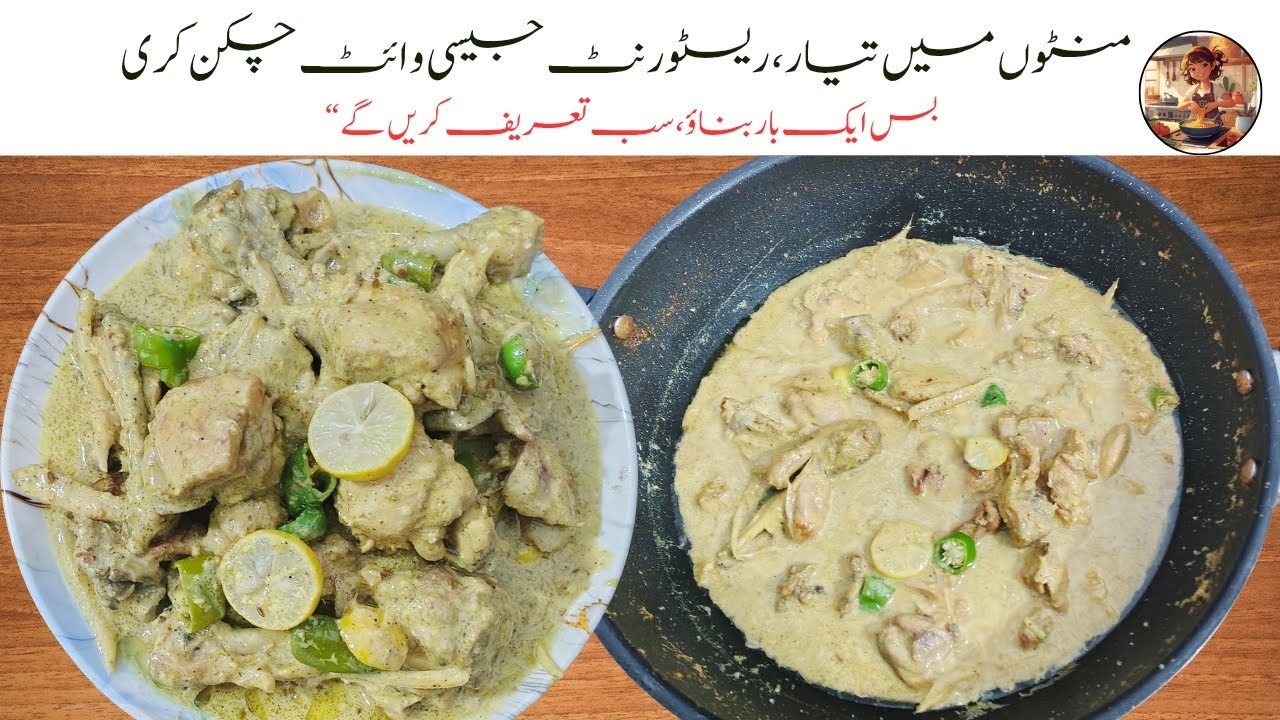 White Chicken Karahi Recipe By fatima roz cooking || وائٹ چکن کڑاھی بنانے کا طریقہ |