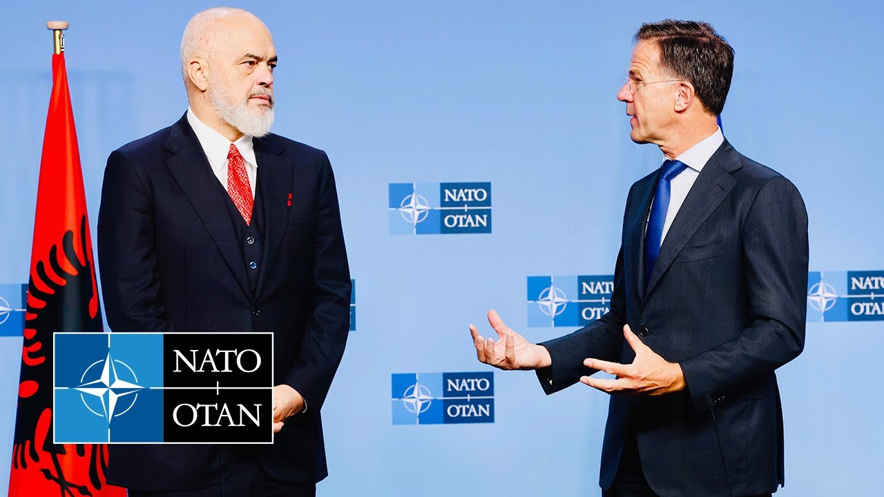 NATO Secretary General with the Prime Minister of Albania 🇦🇱 Edi Rama, 17 SEP 2025