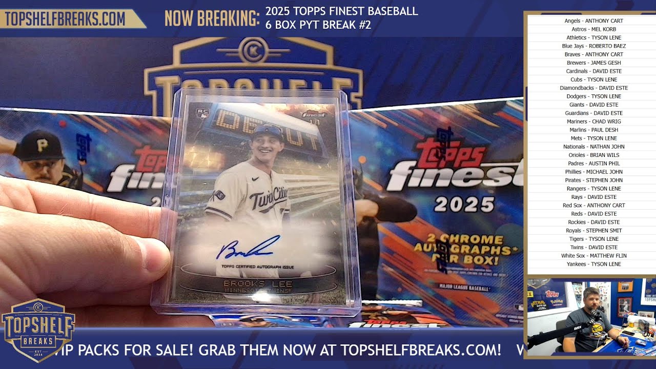 SUPERFRACTOR! 2025 Topps Finest Baseball 4 Box PYT Break #2 | Top Shelf Breaks | 8/13/25