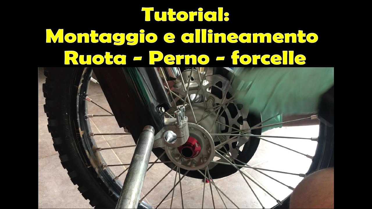 Montaggio ruota anteriore e allineamento perno ruota/forcelle #tutorial  #fork #suzukirmz