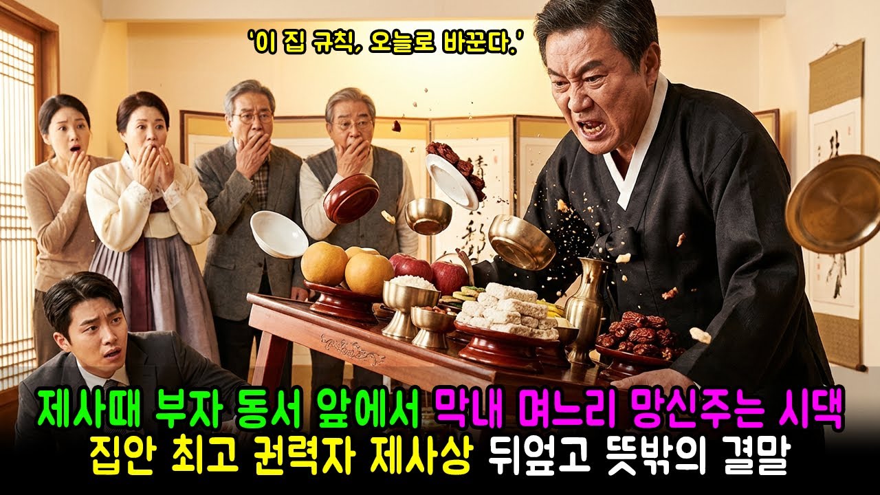 제사때 부자 동서 앞에서 막내 며느리 망신주는 시댁, 집안 최고 권력자 제사상 뒤엎고 뜻밖의 결말 | 감동사연 | 노후사연 | 막장사연