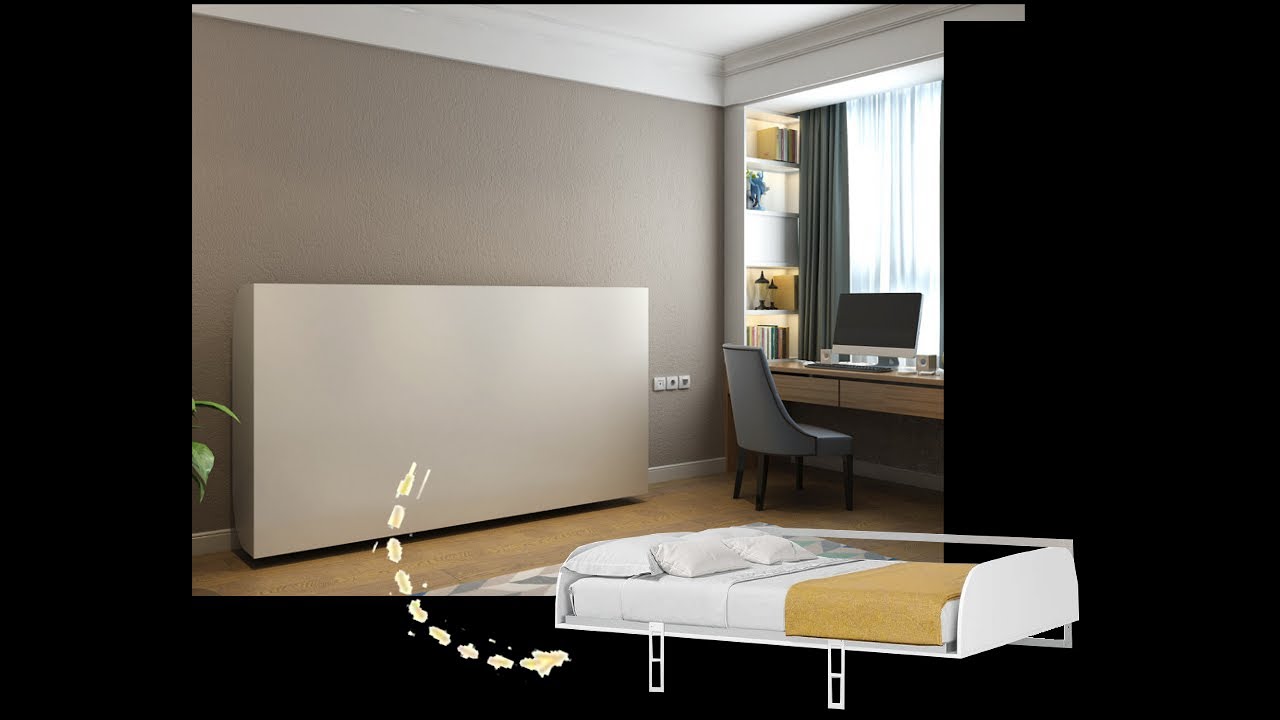 Multimo SIMPLE DOUBLE Klappbett / Wandbett / Schrankbett/ G&auml;stebett klappbar, 140x200 cm
