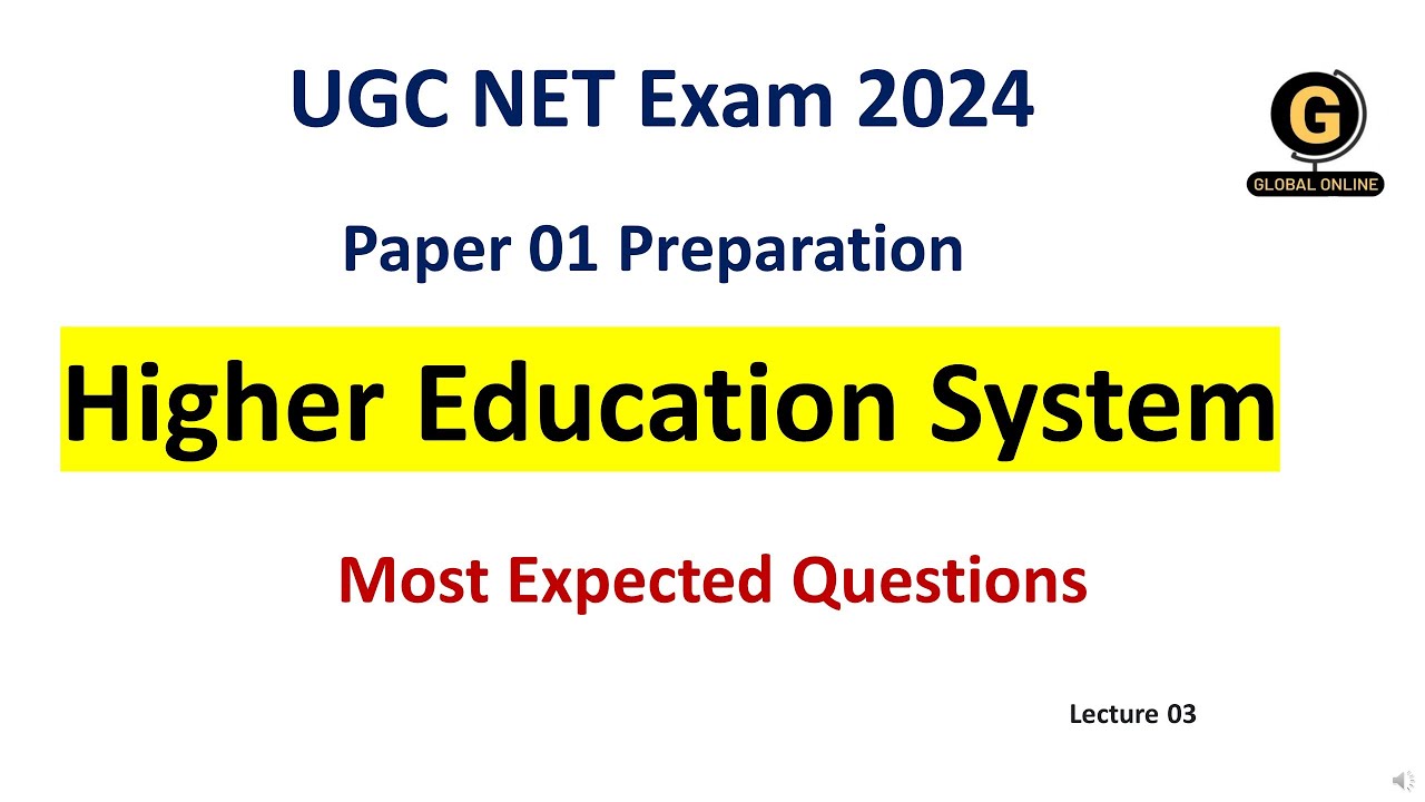 Top MCQs from Higher Education System for UGC NTA NET 2024 Paper 01 Preparation.