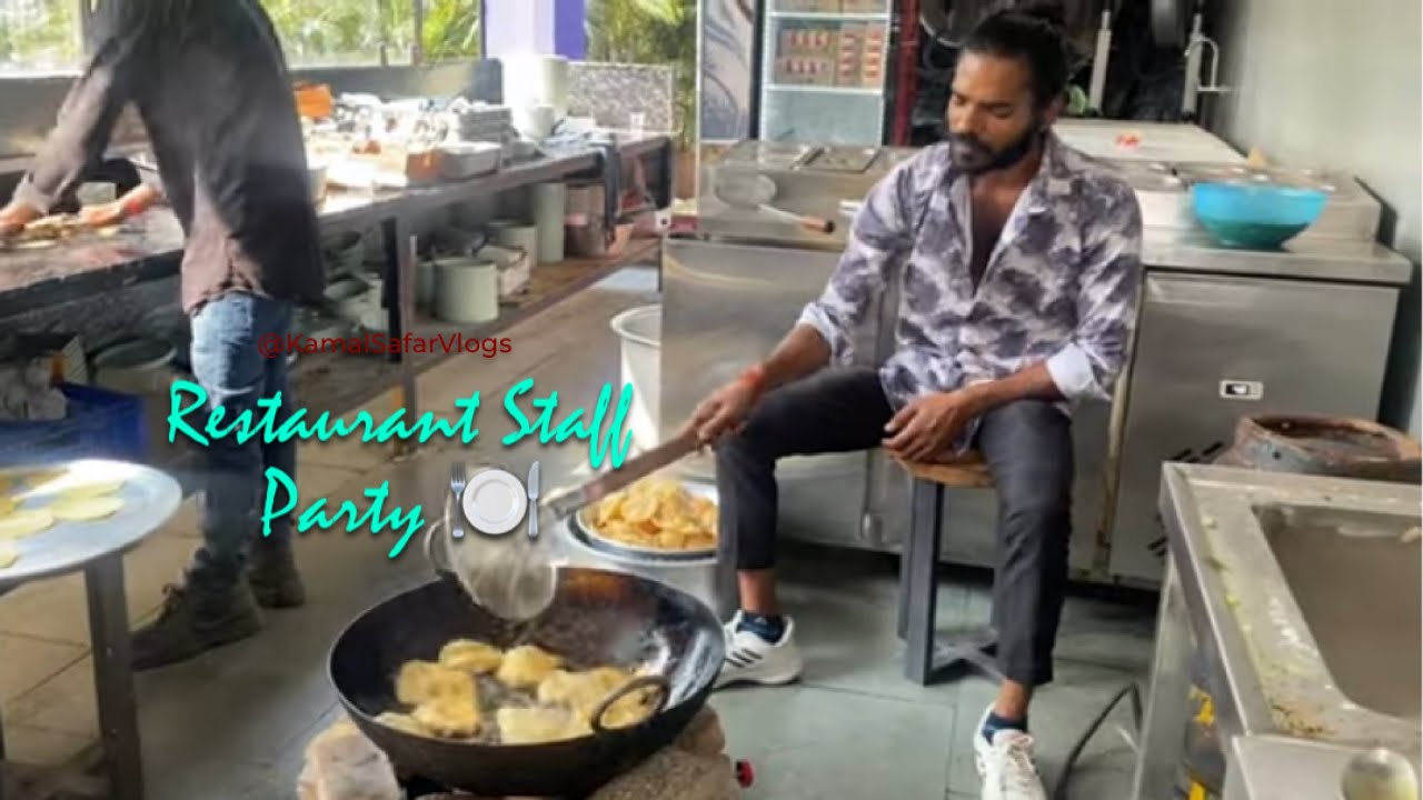 Restaurant Staff Party 🍽️ | Garma Garam Puri Bhaji Banate Hue | Real Kitchen Life @KamalSafarVlogs 