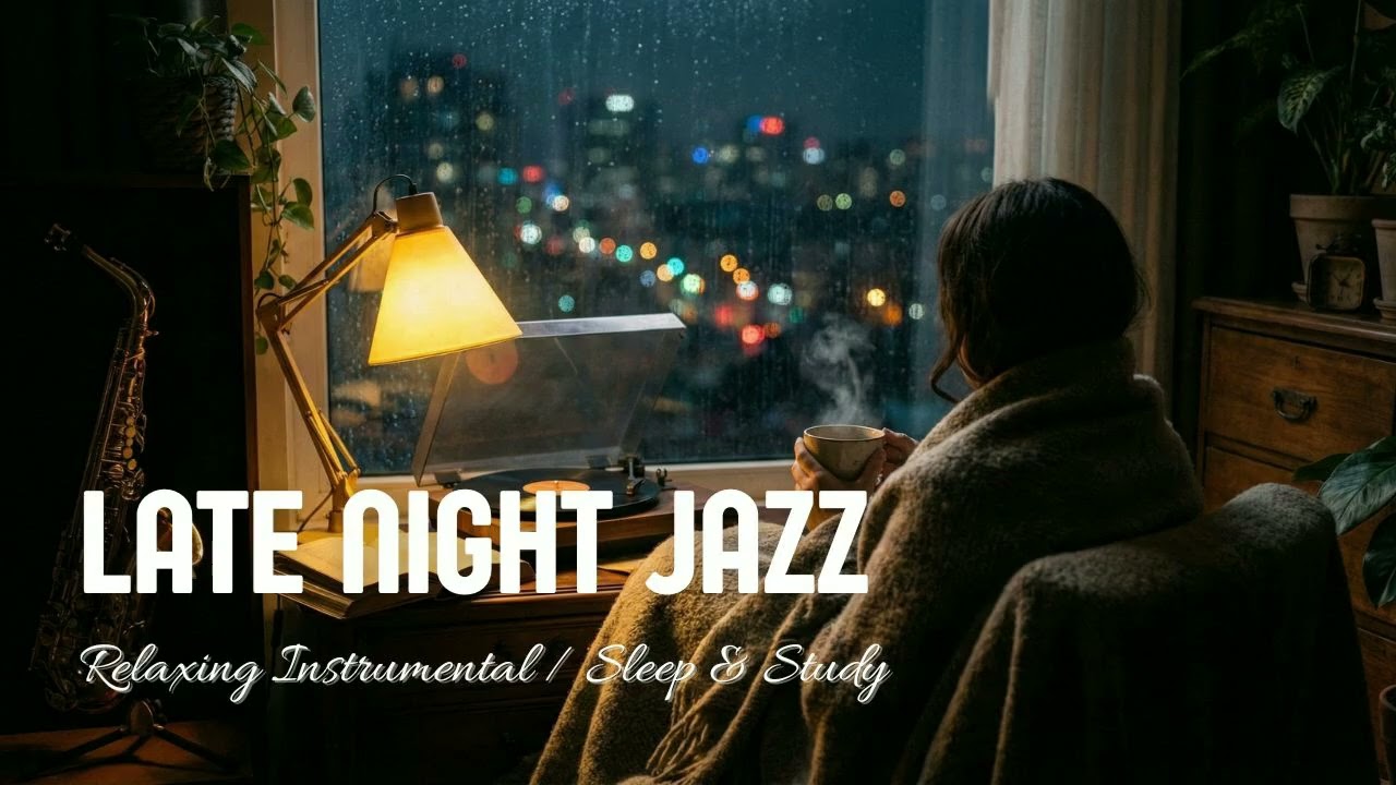 Calm Late Night Jazz ☕ Relaxing Instrumental Music for Sleep, Study, & Unwind