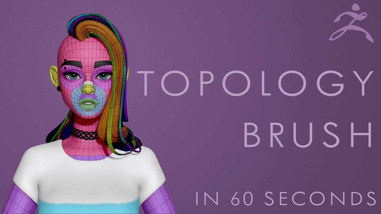 Как использовать кисть «ТОПОЛОГИ» в Zbrush — 60-секундный урок
