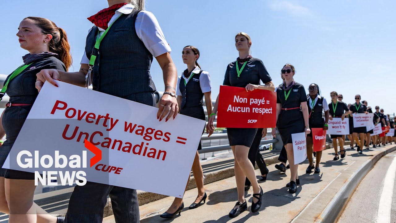 Air Canada flight attendants issue strike notice, as company plans lockout