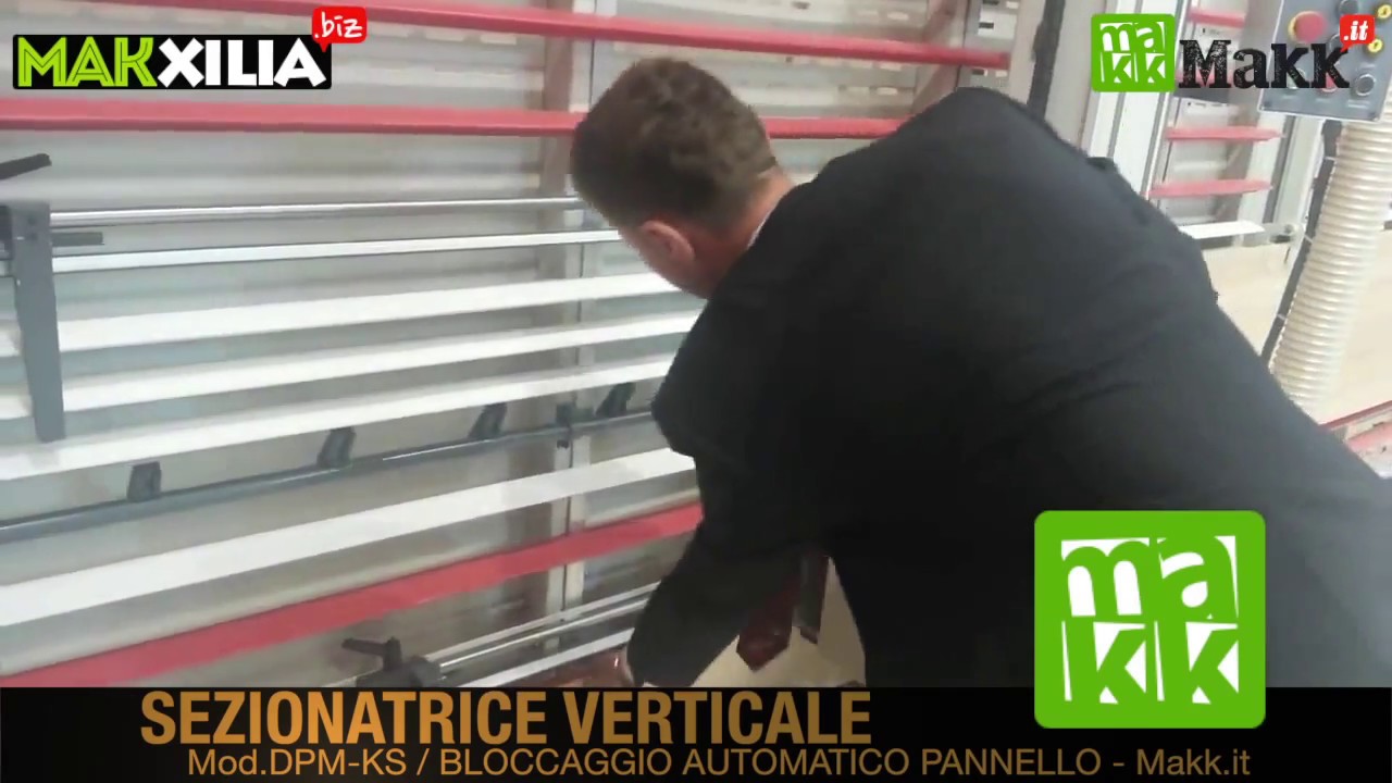 Sezionatrice Verticale DPM-KS MAKK.it Bloccaggio Automatico Pannelli