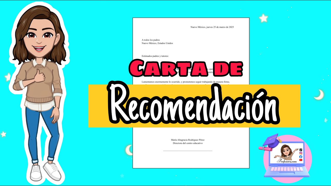 ✅ La Carta de Recomendación  | TUTORIAL rápido y fácil.