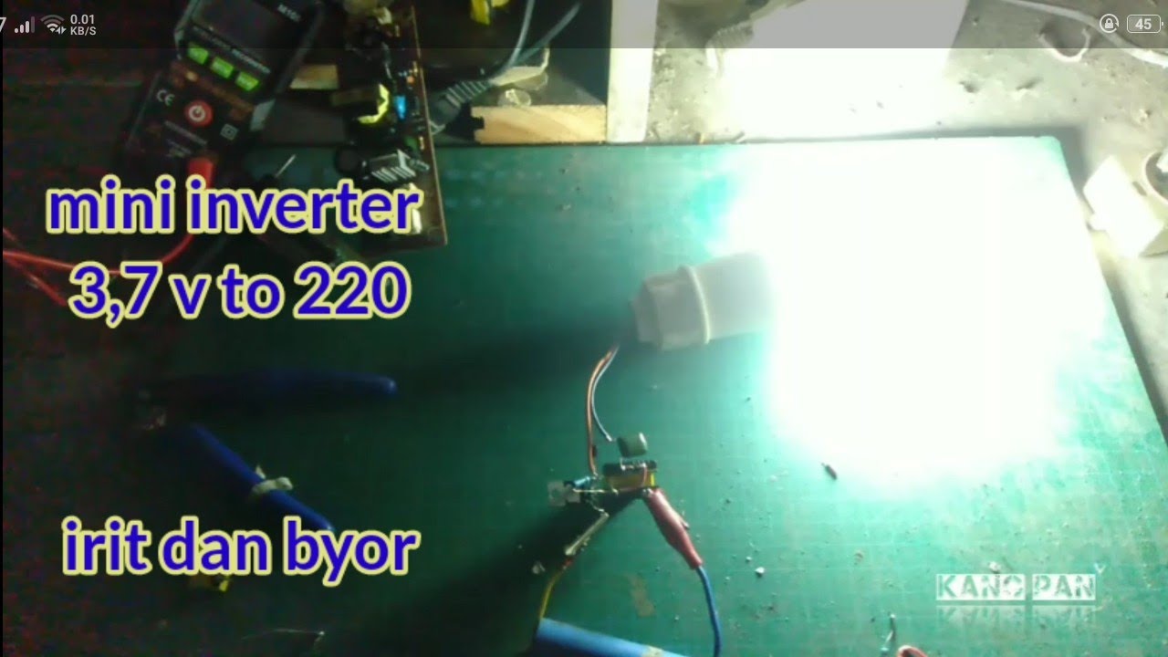mini inverter 3,7v to 220 irit dan byor