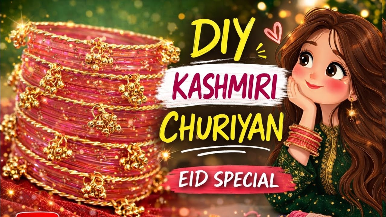 DIY Kashmiri Churiyan | Eid Special Handmade Bangles | Easy & Budget Craft 😍 Viral Trending DIY