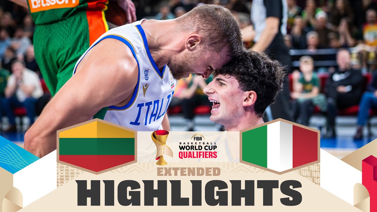 Lithuania 🇱🇹 v Italy 🇮🇹 | Extended Highlights | FIBA Basketball World Cup 2027 European Qualifiers