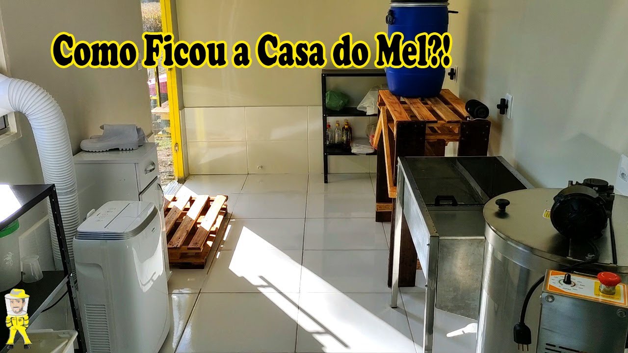 COMO FICOU A CASA DE EXTRAÇÃO DE MEL DO | CRIANDO ABELHAS! Parte 4.