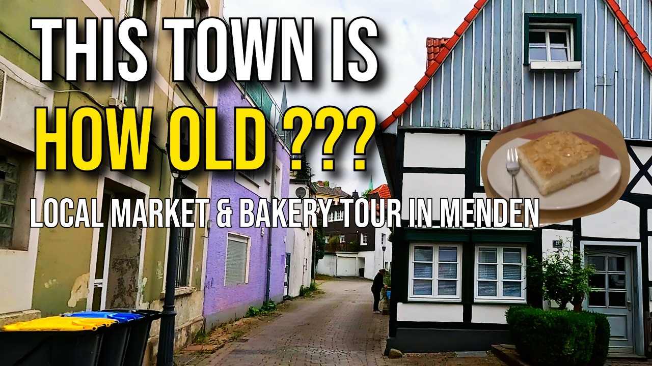 German Market Tour: Bee Sting Cake (Bienenstich!) 🍰 & Historic Menden, Germany
