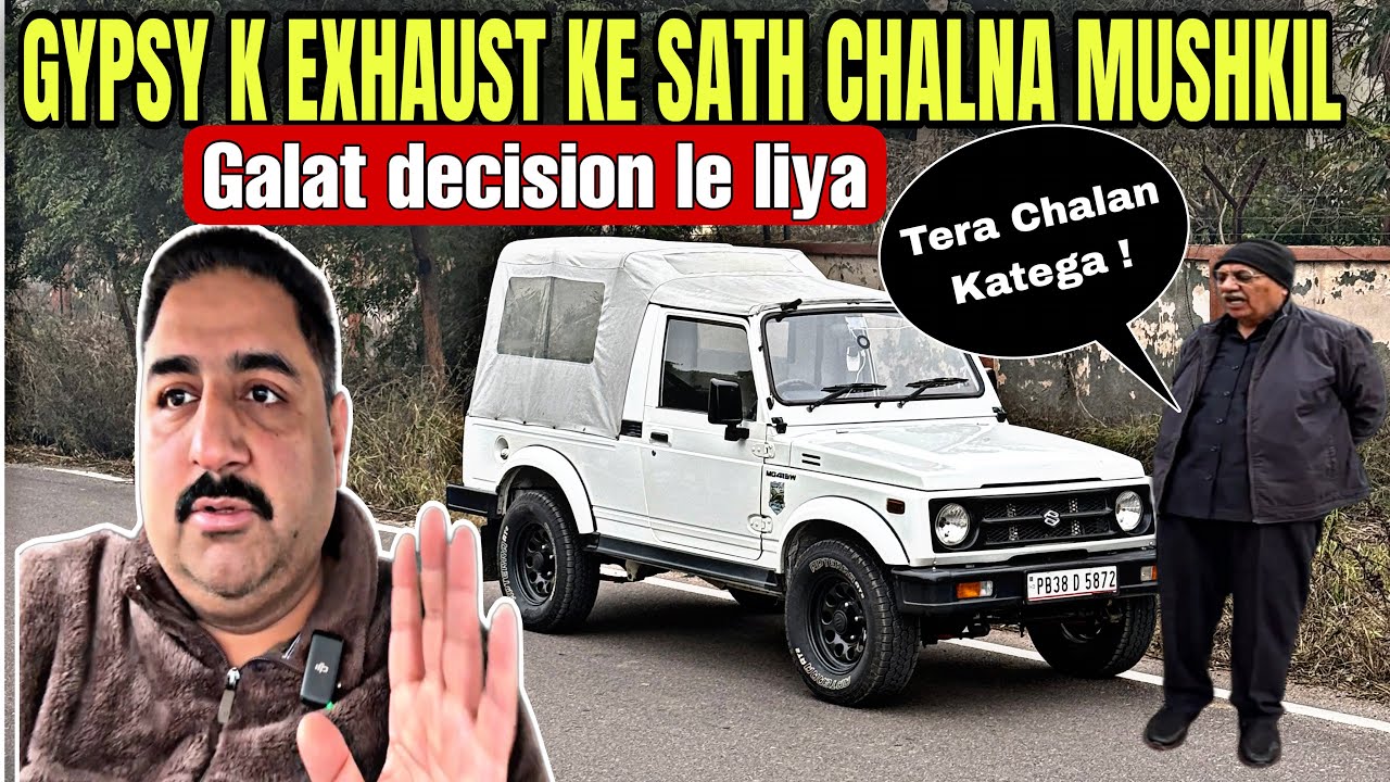 Gypsy k Exhaust k Saath long Trip Mushkil 😞? Papa’s Reaction Tera Chalan hoga🥵| #maruti #gypsy #4x4
