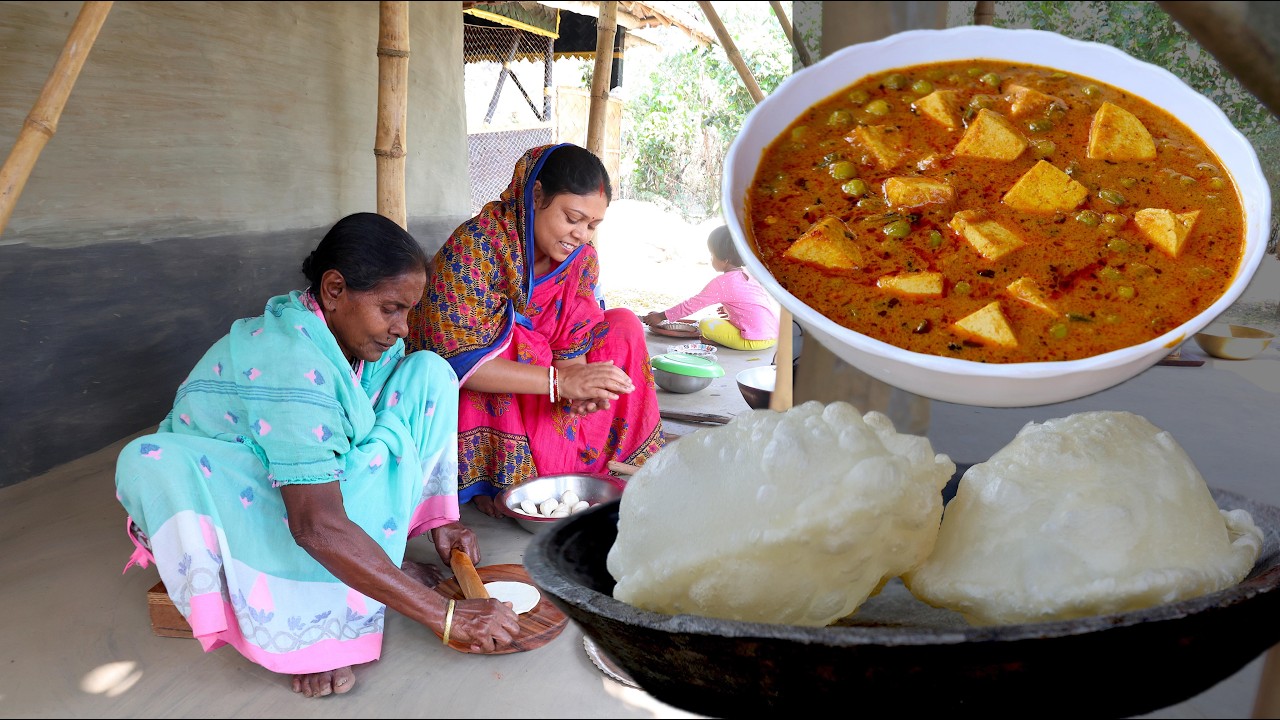 পছন্দের খাওয়ার কথা বললে, পিসিমা এই দুই রেসিপির কথাই বলেন - সাদা লুচি & মটর পনির/ Luchi & Motor Ponir