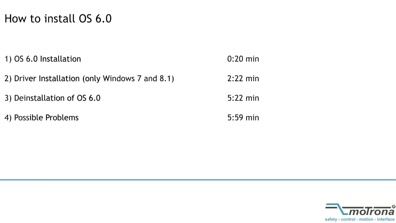 Installation der Bedienersoftware OS6.0 / How to install operator software OS6.0