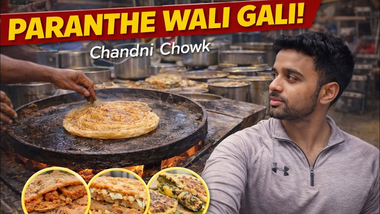 I Tried Different Parathas in Paranthe Wali Gali! 🤯 Old Delhi Food Tour