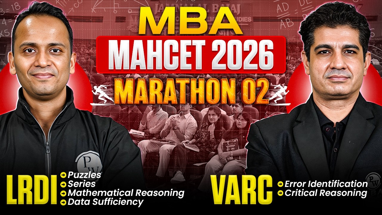 💥 MAHCET 2026 Preparation | LRDI + VARC Marathon Ep.02