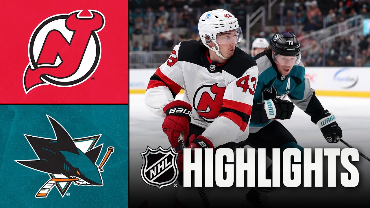 NHL Highlights | Devils vs. Sharks | October 30, 2025