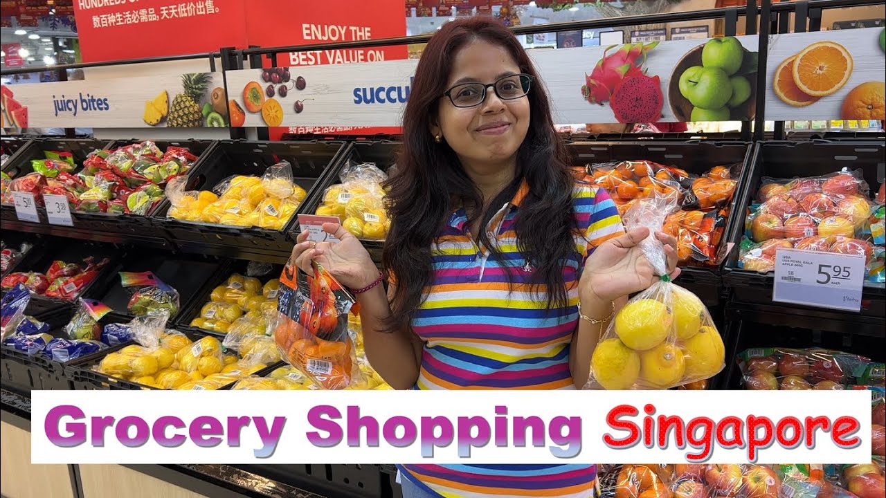 සතියකට බඩු ගන්න යමු | Grocery shopping in Singapore |