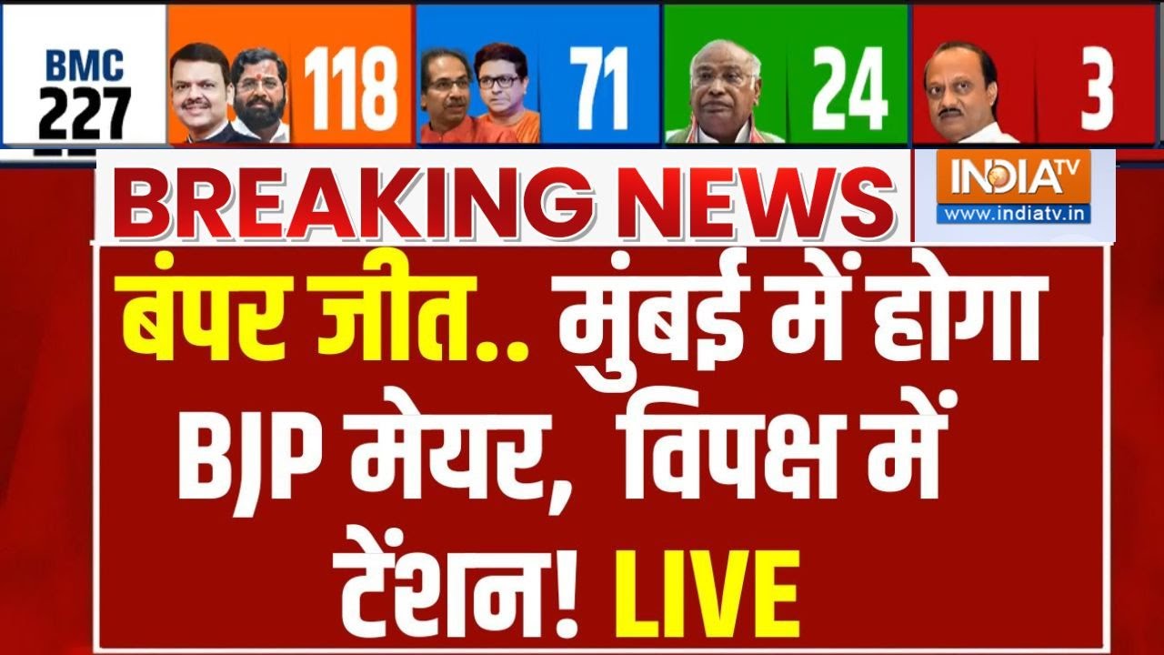 BMC Election Results LIVE : मुंबई में बीजेपी की बंपर जीत..? | BJP | Devendra Fadnavis