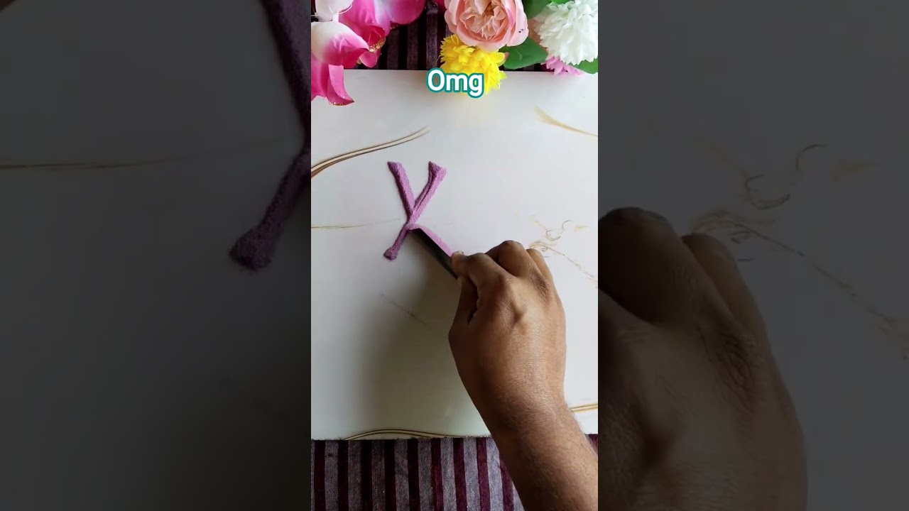 Title:X Letter Logo Design 💜🔥 | Stylish Alphabet Art | Satisfying Creative Shorts #shorts #art