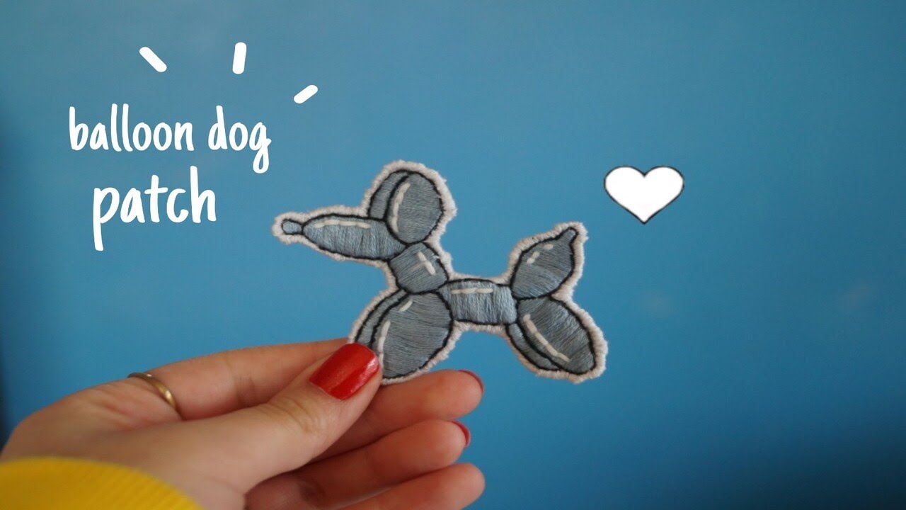 cómo hacer PARCHES bordados A MANO super fácil💖| DIY parche para ropa | bordado de perrito #2 ♡