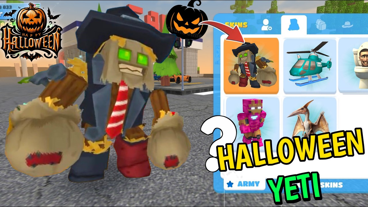 New Skin Monster Yeti Halloween New Update In School Party Craft 