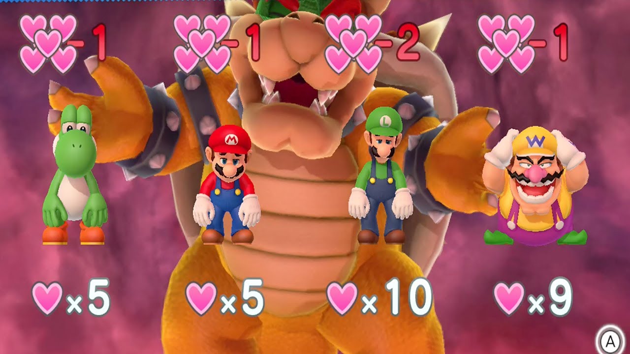 Mario Party 10 Bowser Party - Chaos Castle - Yoshi vs Mario vs Luigi vs Wario (Very Hard)