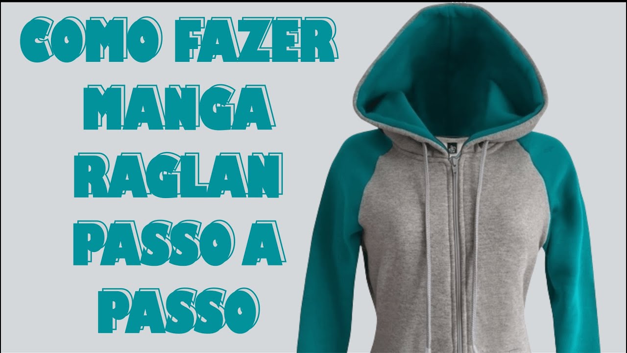 COMO FAZER MOLDE MANGA RAGLAN A PARTIR DE UMA MANGA COMUM.