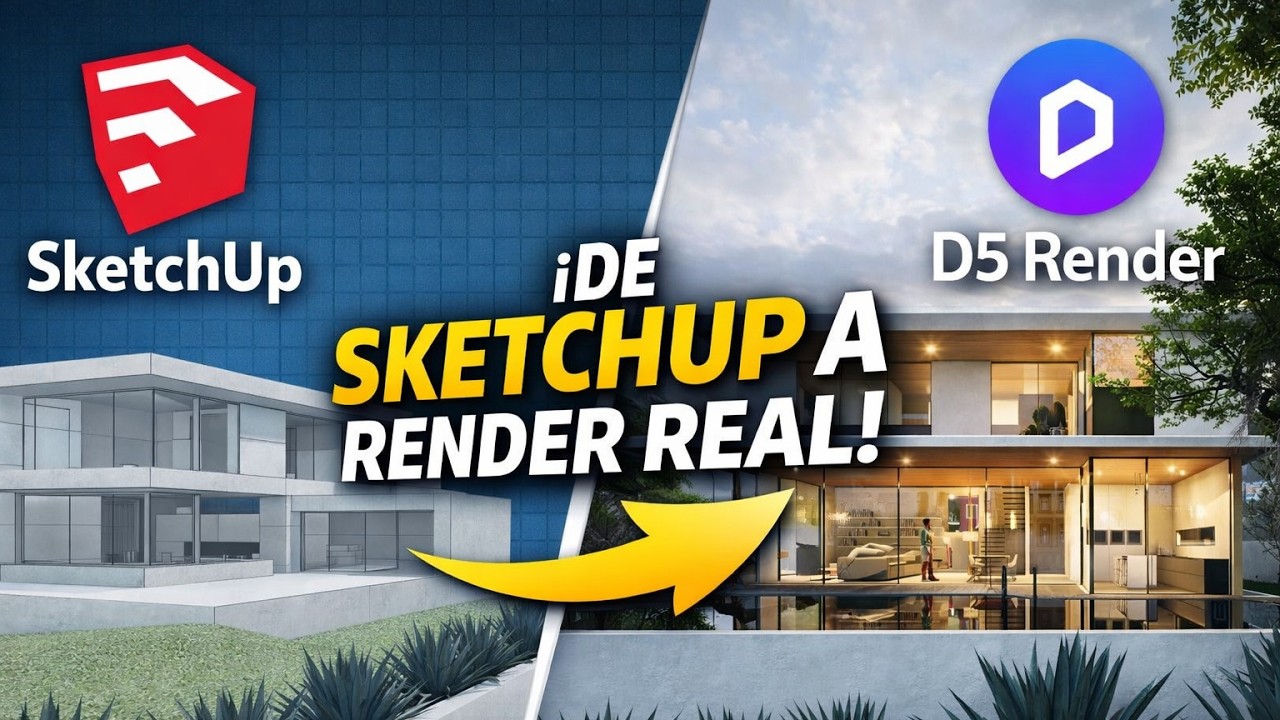 El flujo de trabajo REAL entre SketchUp + D5 Render (para renders profesionales)