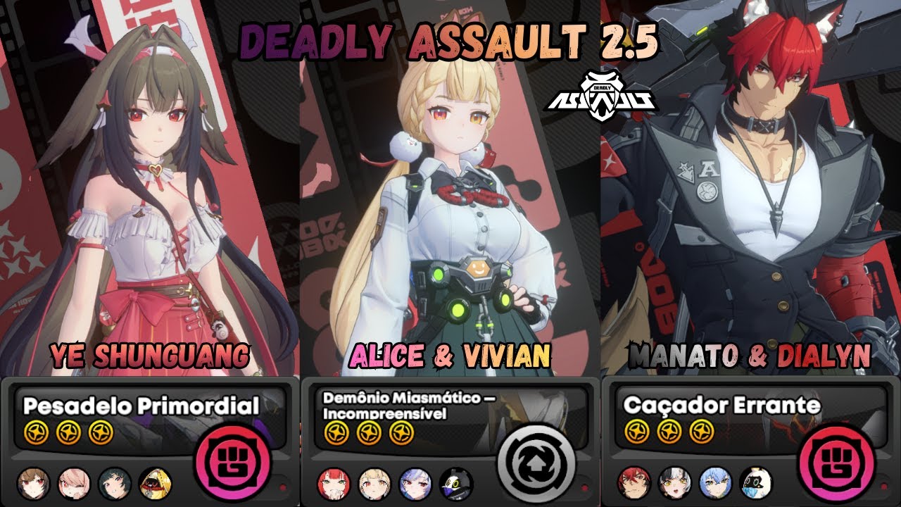 M1W1 Ye Shunguang, M0W1 Alice & M6W5 Manato | NEW Deadly Assault 9 stars | Zenless Zone Zero 2.5
