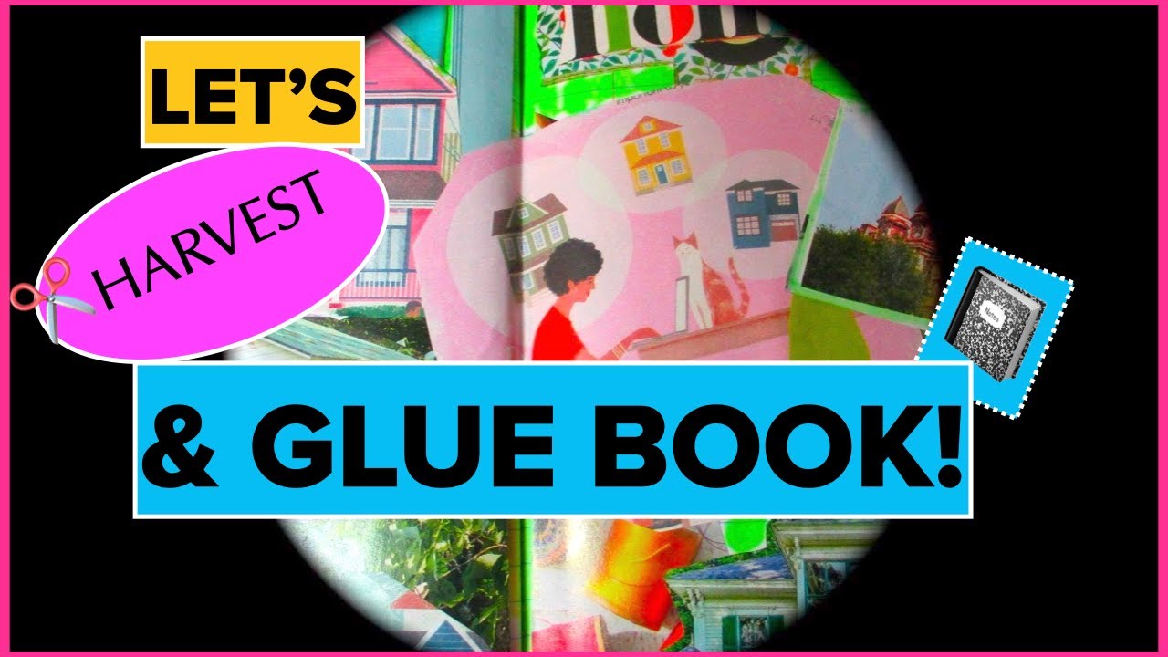 Let's GLUE BOOK & magazine HARVEST FREESTYLE✂composition notebook #gluebook #collage  September 2025