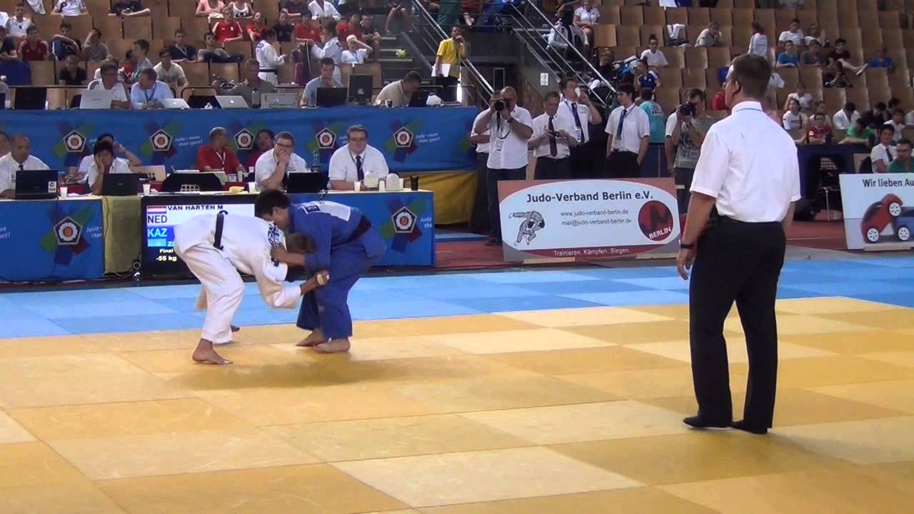 ECJ Berlin 2014  -55 kg Final van Harten (NED) - Zhenisbek (KAZ)