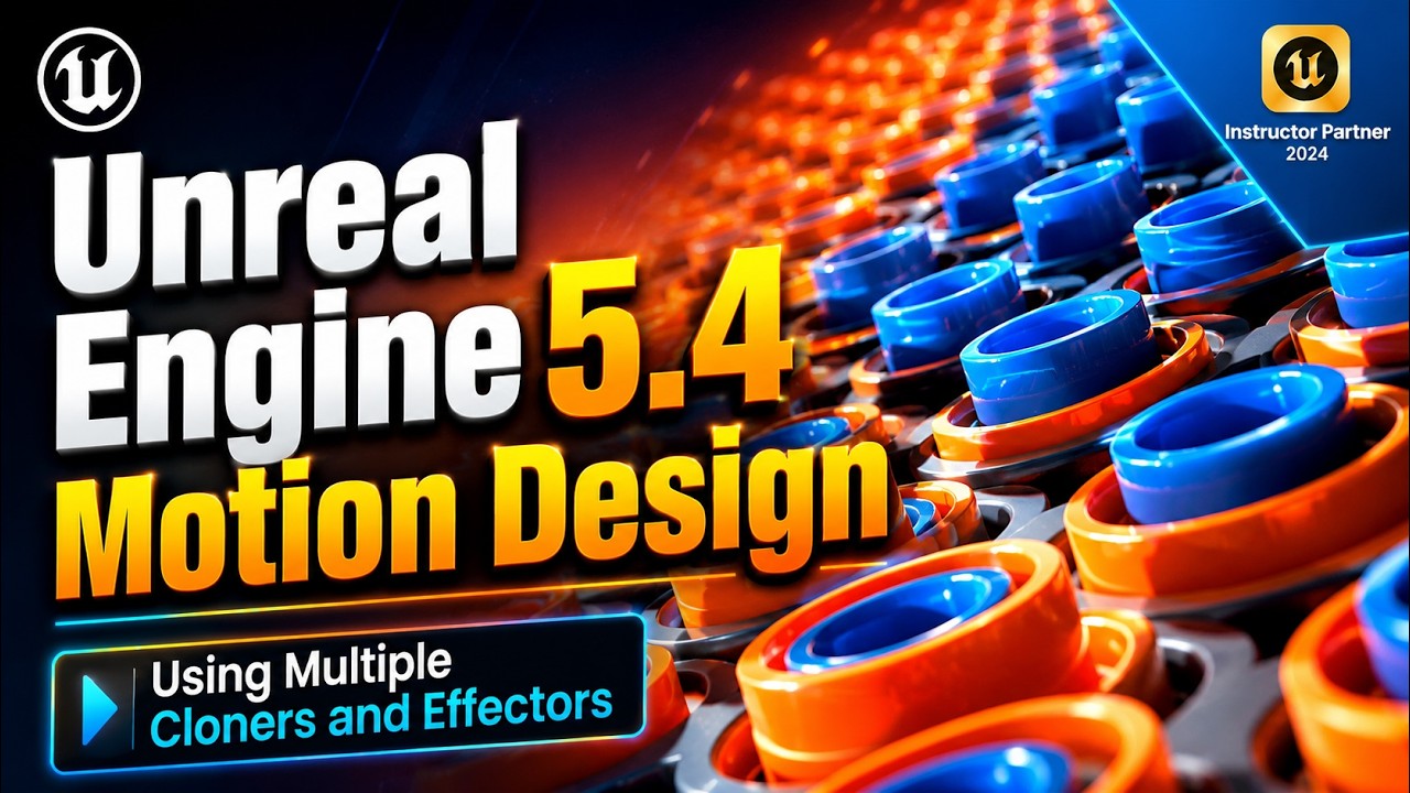 Unreal Engine Motion Design ~ Использование нескольких клонировщиков и эффекторов