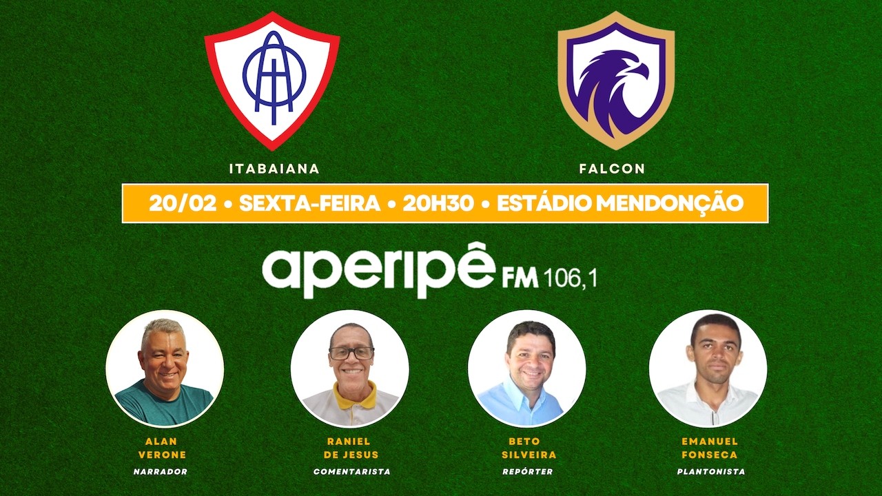 AO VIVO: ITABAIANA x FALCON | CAMPEONATO SERGIPANO 2026 | EST&Aacute;DIO MENDON&Ccedil;&Atilde;O | 20/02/2026