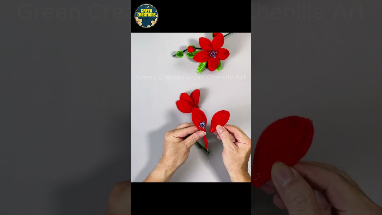 🌺 Unbelievable! This Bombax Flower is Made from Pipe Cleaners! ✨  #pipelining #flowers #hoahandmade