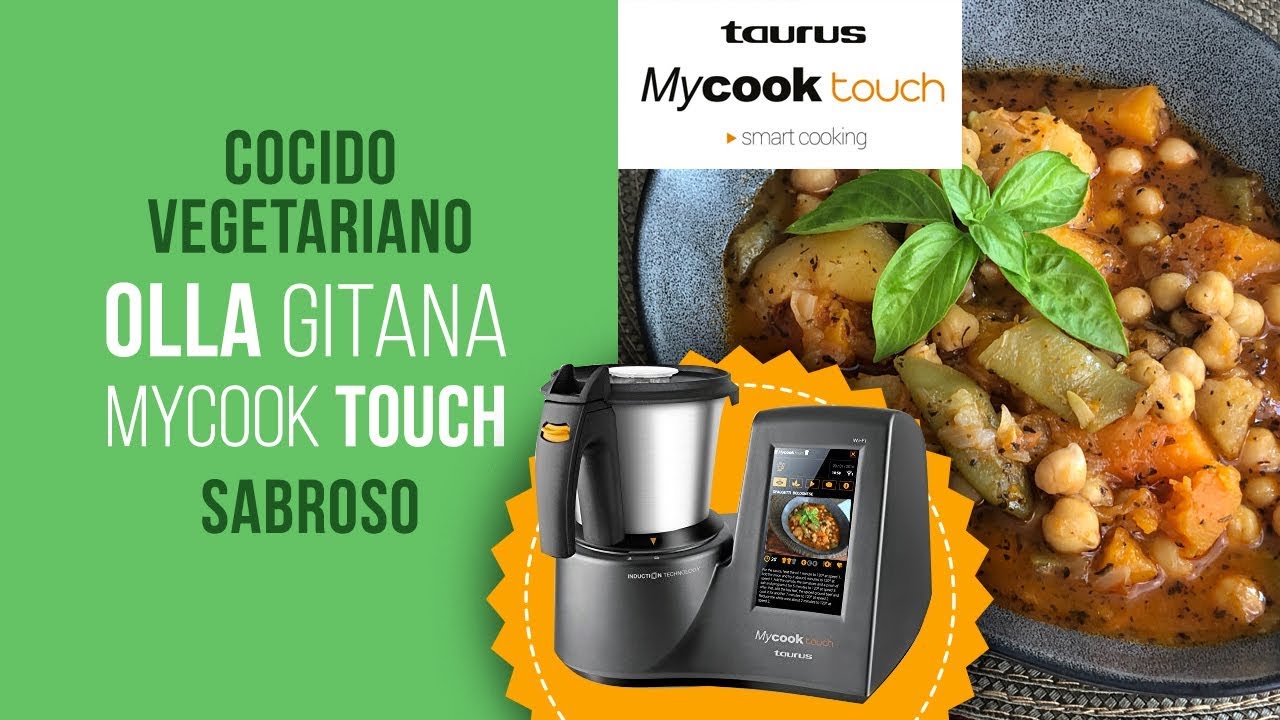 Olla Gitana con MyCook Touch - Receta de cocido vegetariano de garbanzos, calabaza y pera