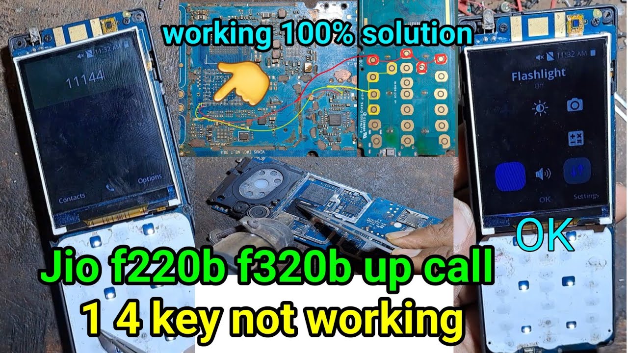 jio f220 up keypad not working ✅️ jio f220/f320 call 1 4 key not working